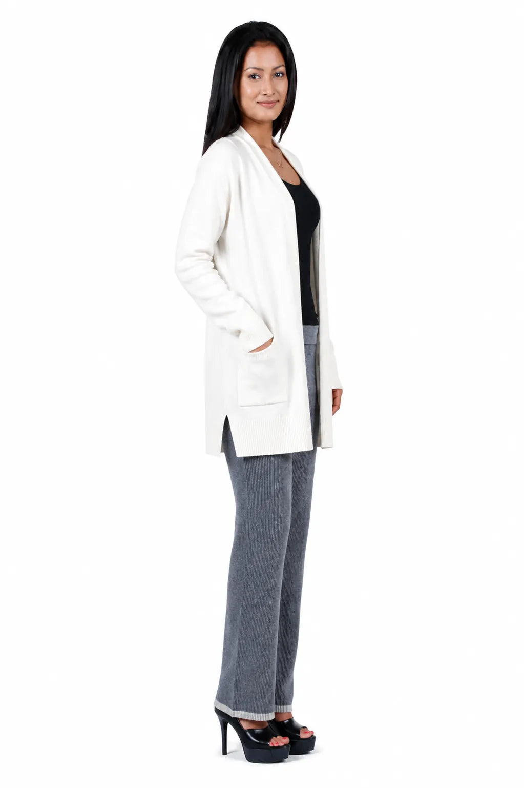 KCI-B-01 — Baby Cashmere Open Cardigan