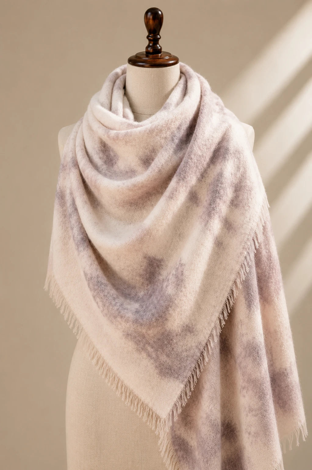 Batik felted cashmere shawl KCI-F-03