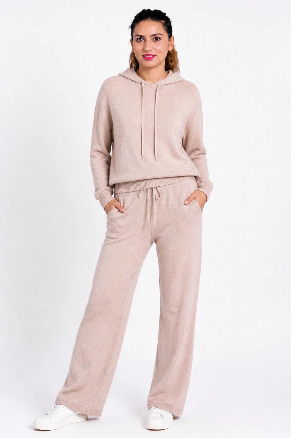 KCI-R-04 | Loungewear-Set mit Kapuze aus recyceltem Kaschmir