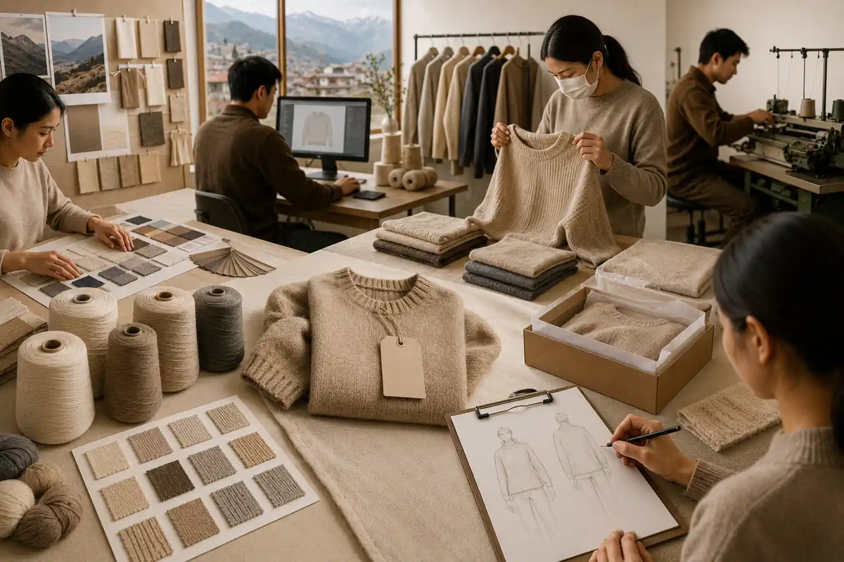 Cashmere knitwear development and sampling ecosystem in Nepal