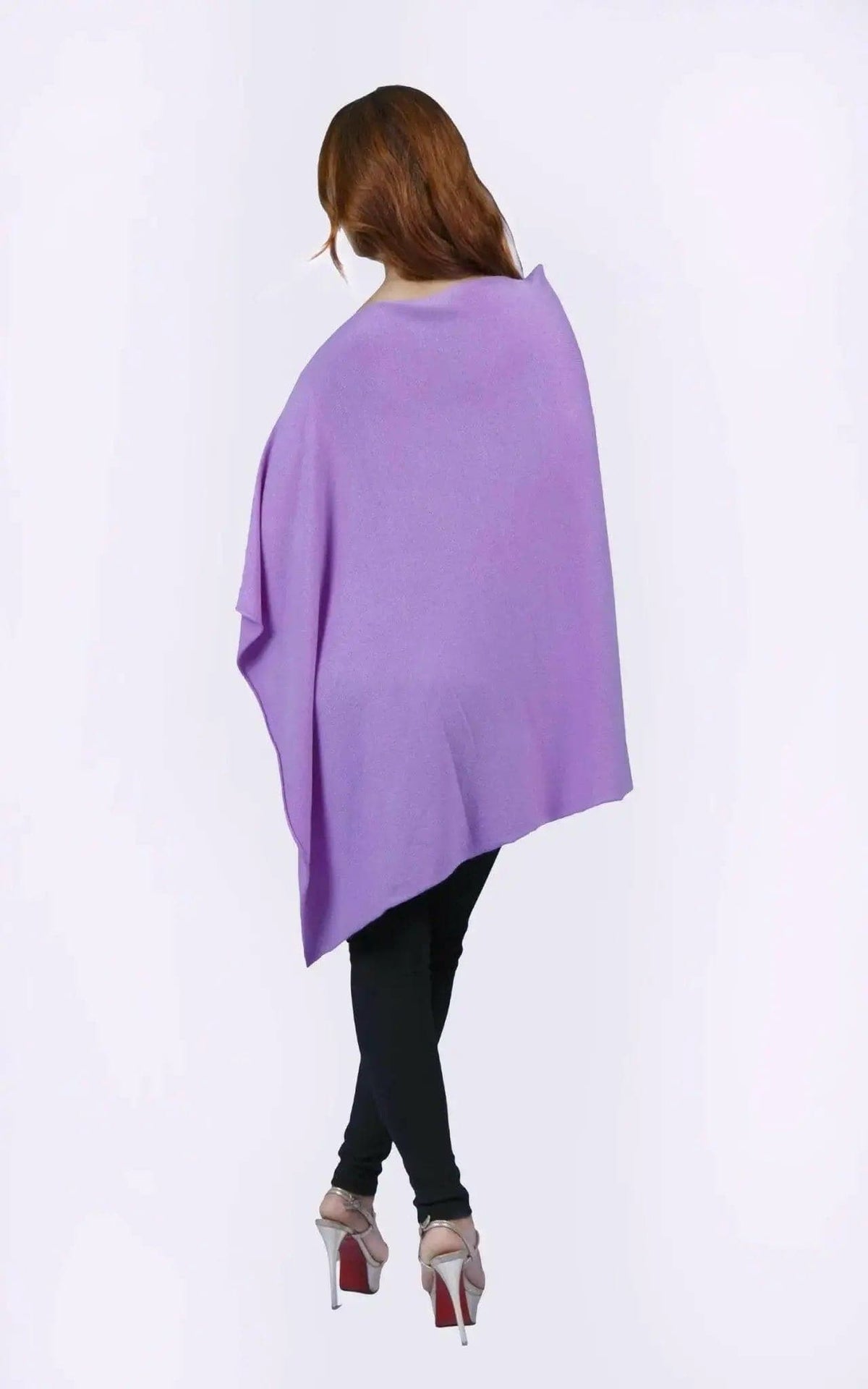 Italian cashmere poncho, KCI 244, front view