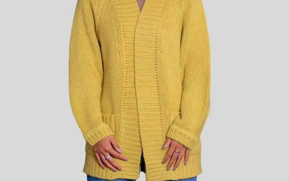 Luxury cashmere cardigan for private-label knitwear development