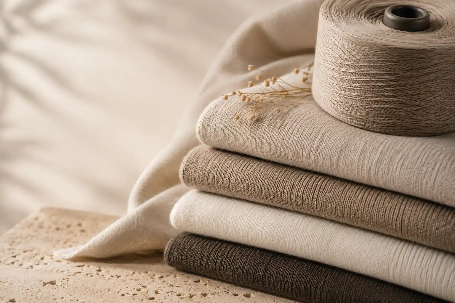 Curated cashmere yarn and knitwear sourcing at Kanchan Cashmere