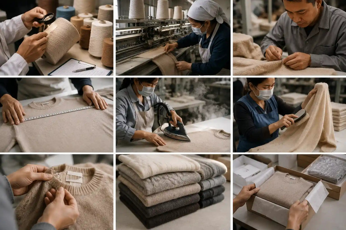 Cashmere knitting and garment construction