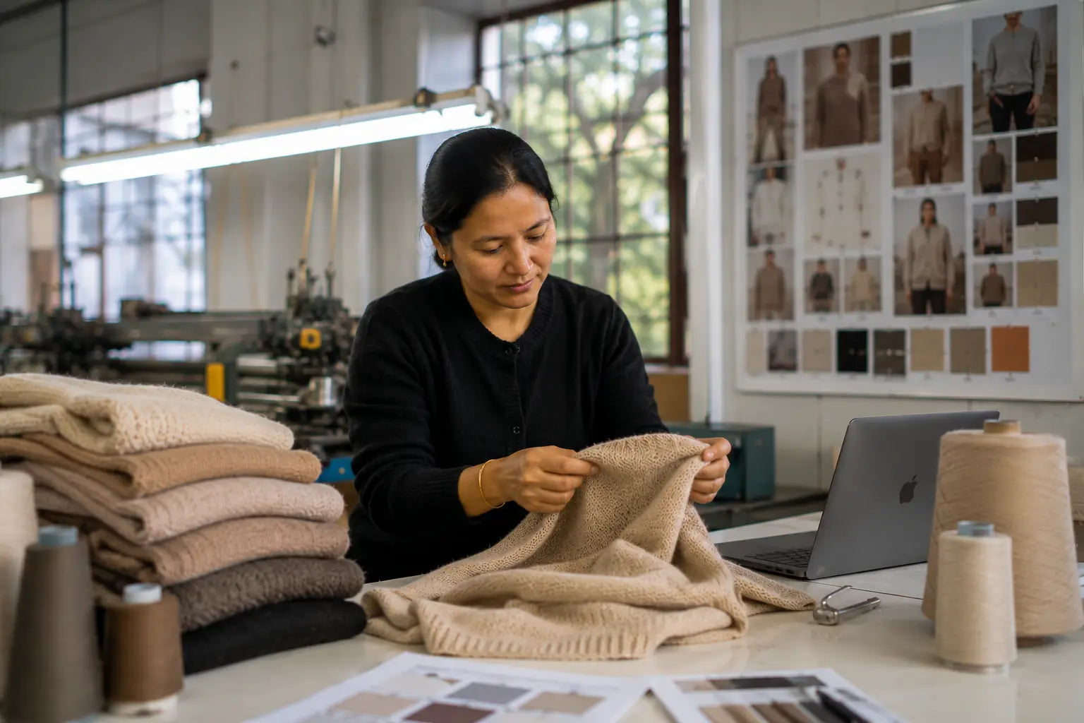 Human-led cashmere production supported by method