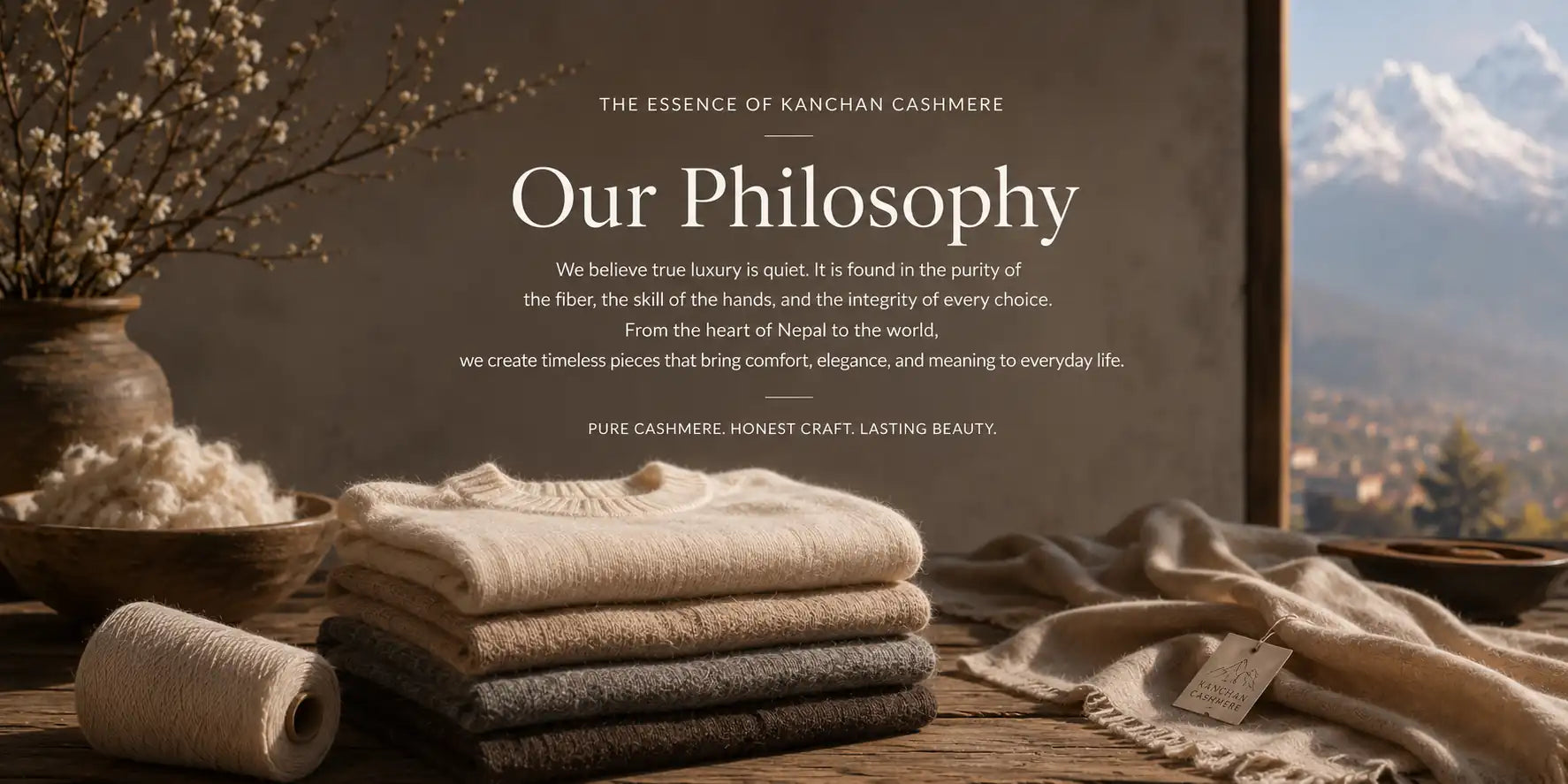 Kanchan Cashmere material and craftsmanship philosophy