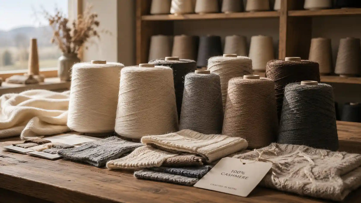 Premium cashmere yarn selection