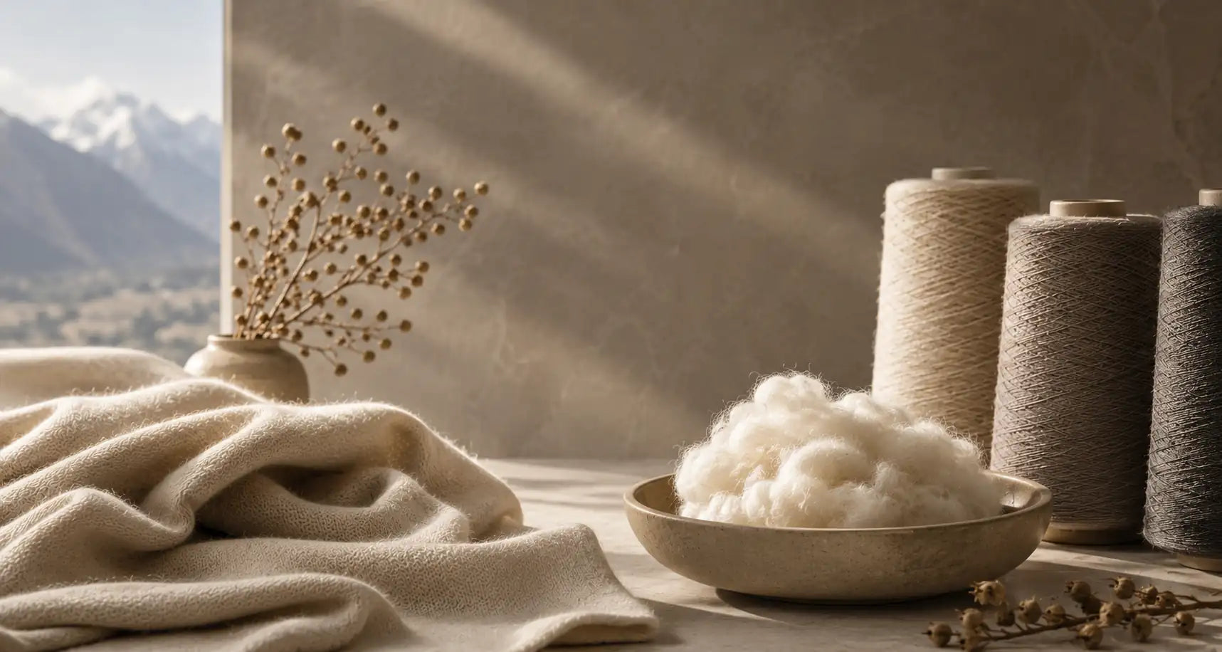 Luxury cashmere yarn sourcing at Kanchan Cashmere in Nepal