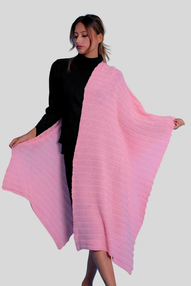 Cashmere Scarf | KCI 318: Woman wearing pink shawl