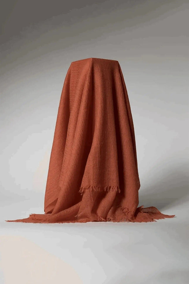 Cashmere Throw | KCI 150 on white background, incredibly soft red blanket