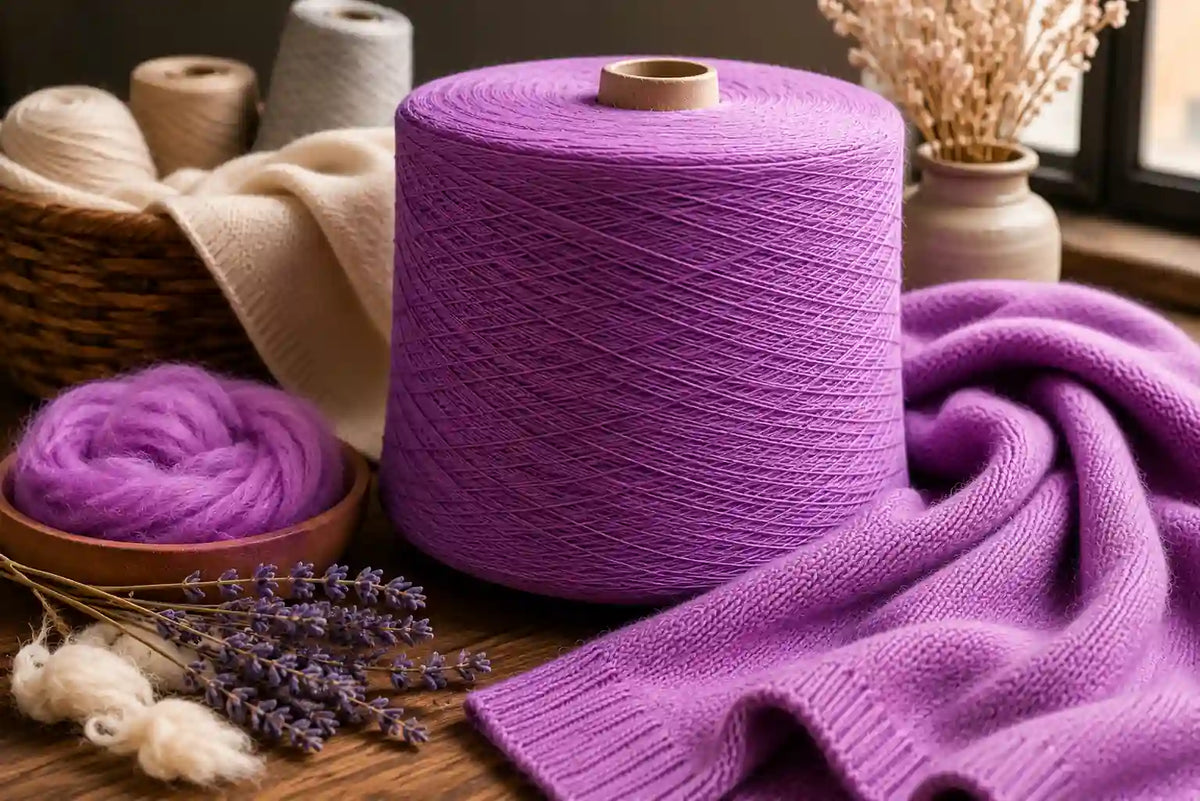 Premium cashmere yarn and material selection