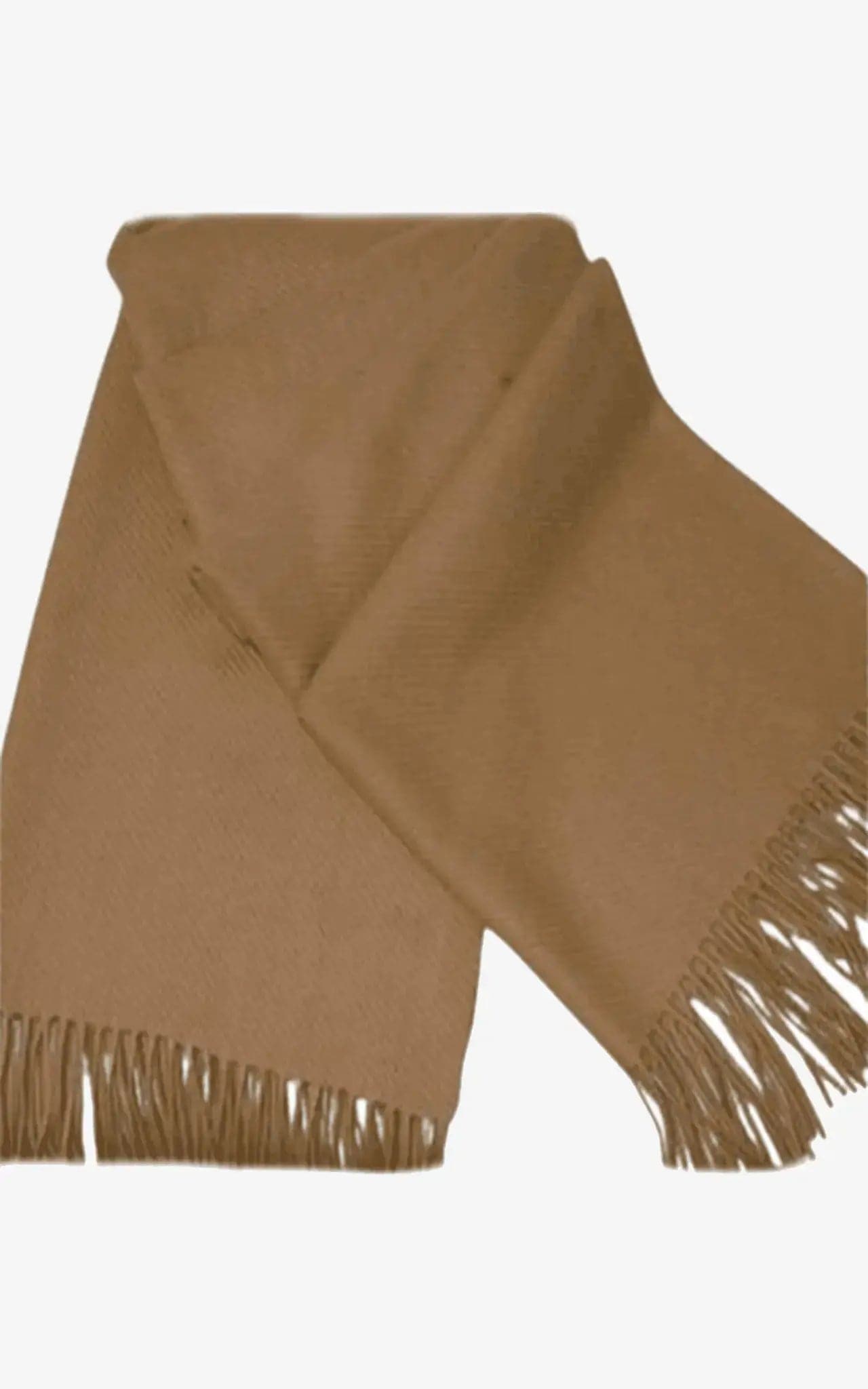 Italian Cashmere Luxury Scarf - Pure cashmere sourced, brown scarf with fringes