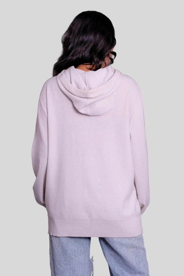 Italian Cashmere Scarf - KCI 307 showing a woman in pink sweater and jeans