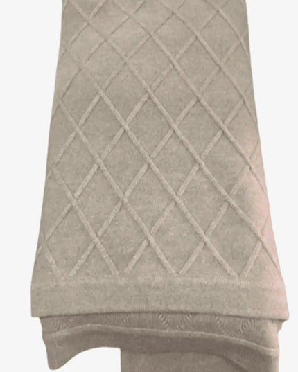 KCI 152 pure Italian cashmere throw with diamond pattern