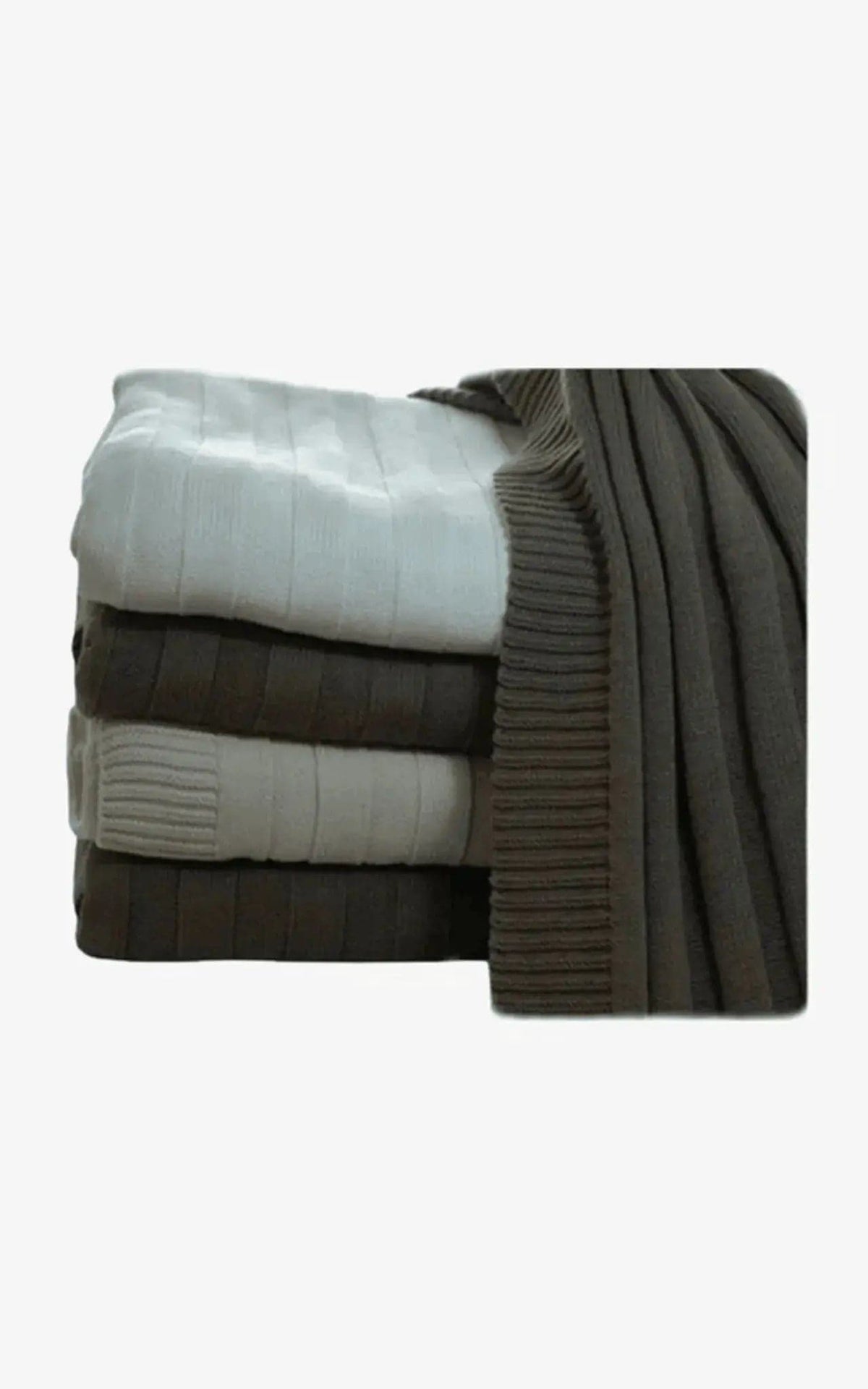 KCI 189 pure Italian cashmere blankets on white background