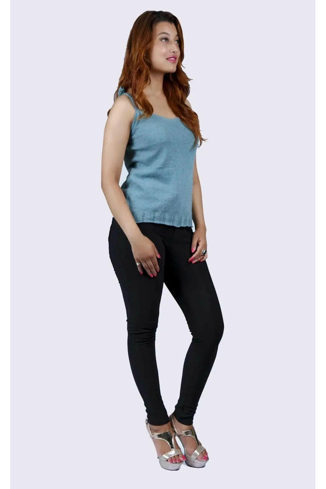 Italian cashmere woman in KCI 219 outfit