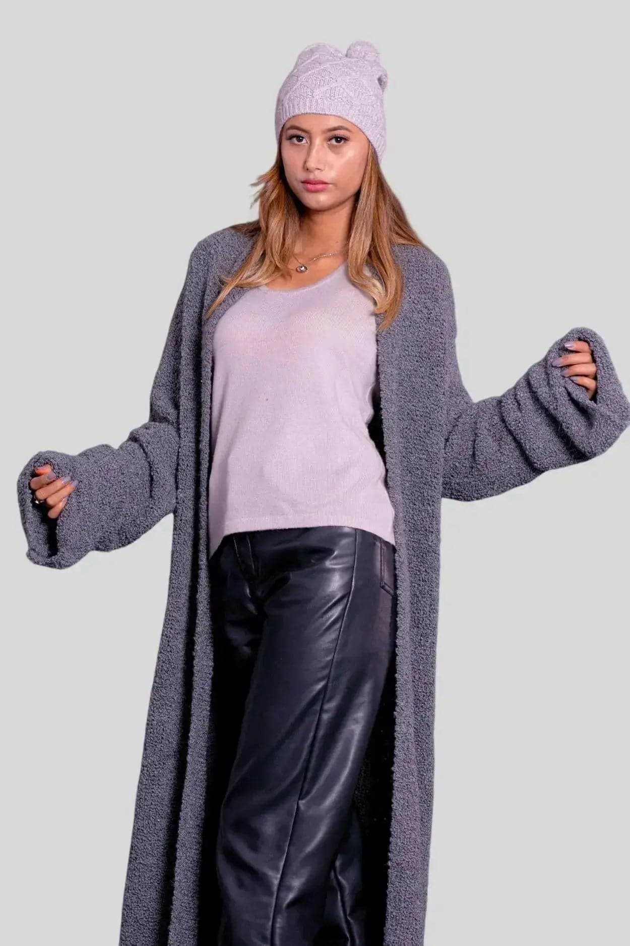 KCI 257 Italian Cashmere Long Cardigan women’s fashion outfit