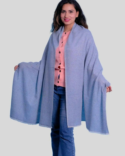 Luxurious cashmere herringbone scarf on woman