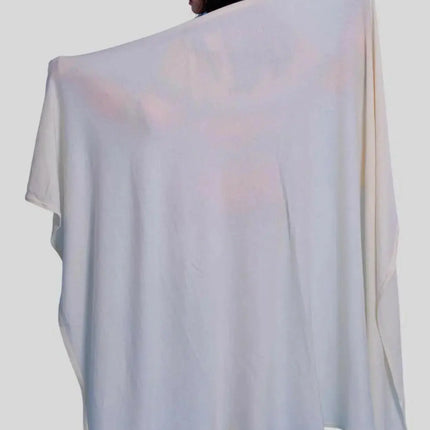 Luxurious Italian Cashmere Throw - woman standing in front of white background